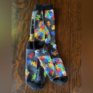 Colorful Puzzle Piece Socks